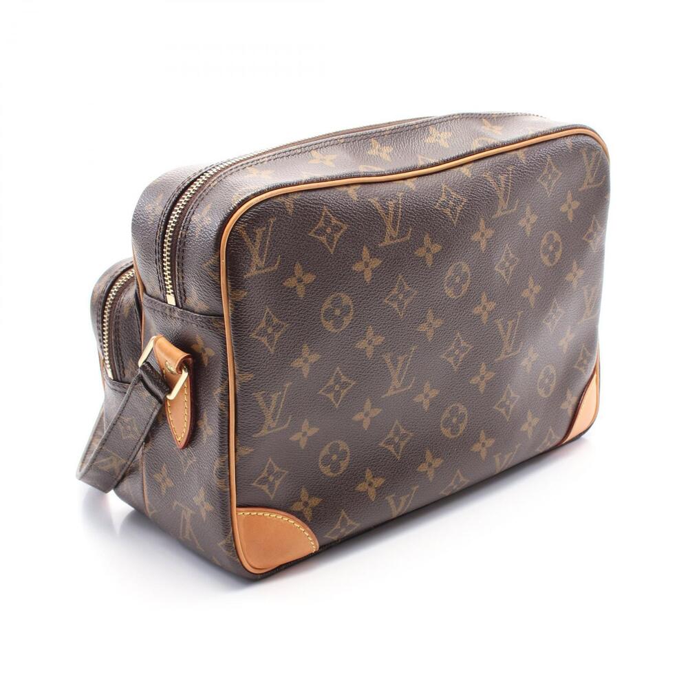 Louis Vuitton Nile Bag Canvas Shoulder Brown Leather Monogram